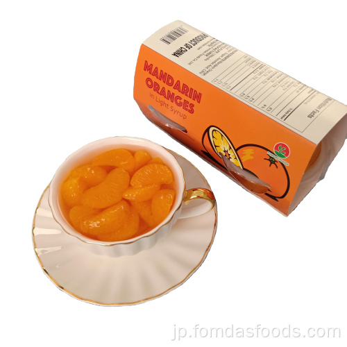 光シロップ113gの缶詰のマンダリンオレンジ
